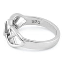 Sterling Silver Clear CZ Celtic Ring