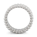 Sterling Silver Eternity Beads Pave CZ Ring