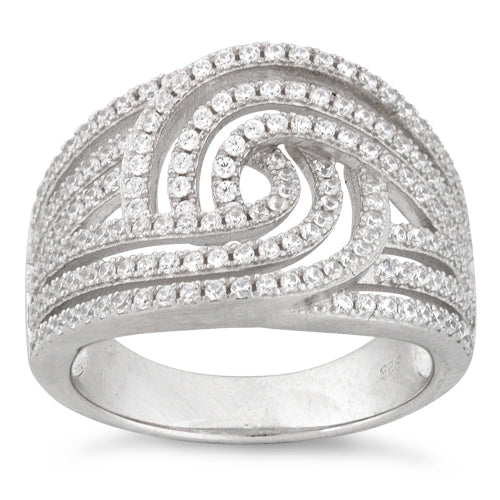 Sterling Silver Galaxy Pave CZ Ring