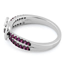 Sterling Silver Heart Ruby CZ Ring