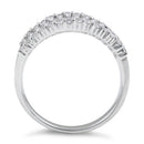 Sterling Silver Elegant Twin Curve Clear CZ Ring