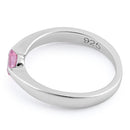 Sterling Silver Heart Pink CZ Ring