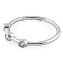 Sterling Silver Triple Round Cut CZ Ring