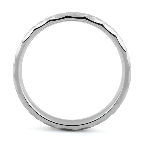 Sterling Silver Half Moon Wedding Band Ring