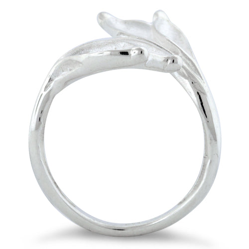 Sterling Silver Four Leaves Ring