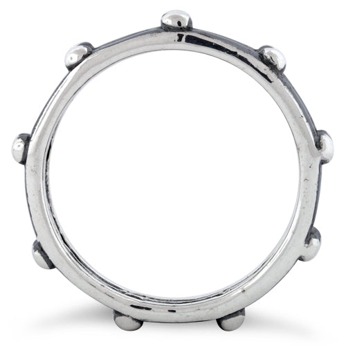 Sterling Silver Oxidized Eternity Armor Ring