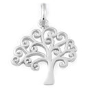 Sterling Silver Curly Hearts Tree of Life Pendant
