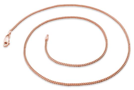 14K Rose Gold Plated Sterling Silver Curb Chain 1.7MM