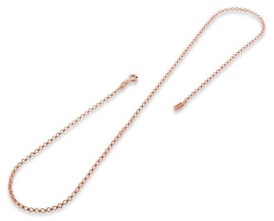 14K Rose Gold Plated Sterling Silver Rollo Chain 1.8MM