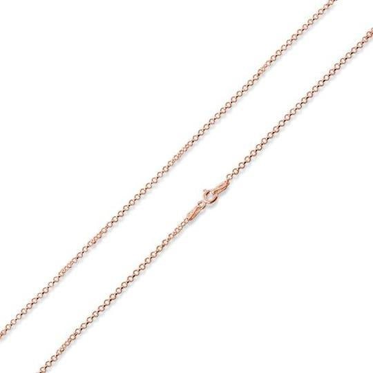 14K Rose Gold Plated Sterling Silver Rollo Chain 1.8MM