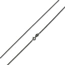 Black Rhodium Sterling Silver Box Chain 1MM