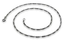 Black Rhodium Sterling Silver Figaro Chain 2.2MM