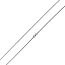 Rhodium Sterling Silver Glitter Snake Chain 1.0MM