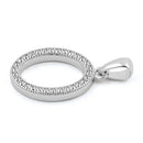 Sterling Silver Letter O CZ Pendant