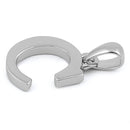 Sterling Silver Plain Letter C Pendant
