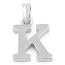 Sterling Silver Plain Letter K Pendant