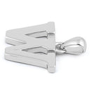 Sterling Silver Plain Letter W Pendant