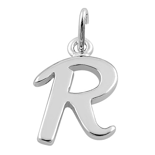 Sterling Silver Letter R Pendant