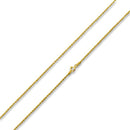 14K Gold Plated Sterling Silver Rope Chain 1.3MM