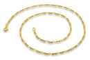 14K Gold Plated Sterling Silver Figaro Chain 1.7MM