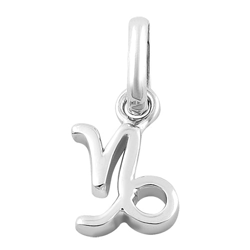 Sterling Silver Capricorn Symbol Pendant