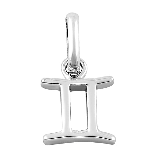 Sterling Silver Gemini Symbol Pendant