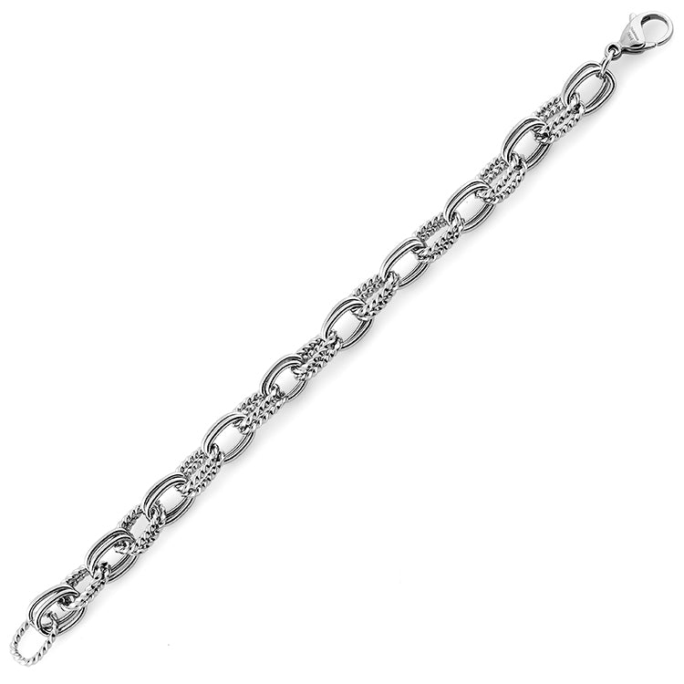 Stainelss Steel Thick Twisted Cable Chain Link Bracelet