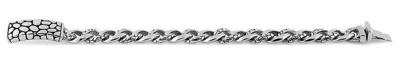 Stainless Steel ID Reptile Curb Link Bracelet