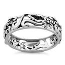Sterling Silver Floral Design Ring