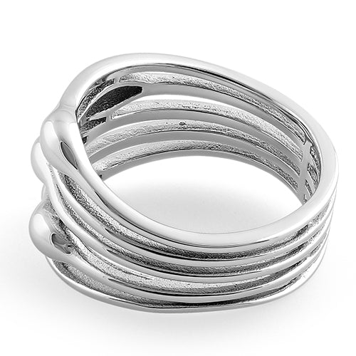 Sterling Silver Mutli-Row Statement Ring