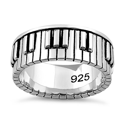 Sterling Silver Piano Keys Ring