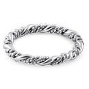Sterling Silver Simple Rope Twist Ring