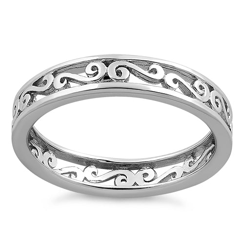 Sterling Silver Swirl Eternity Ring