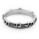 Sterling Silver Thin Music Notes Eternity Ring