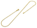14K Gold Plated Sterling Silver Long Curb Chain 1.4MM