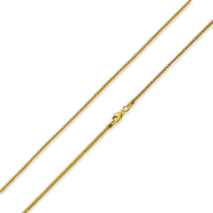 14K Gold Plated Sterling Silver Popcorn Chain 1.8MM