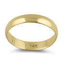 Solid 14K Yellow Gold 3mm Plain Weddig Band