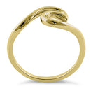 Sterling Silver Gold Plated Ocean Wave Ring