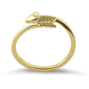 Sterling Silver Gold Plated Arrow Ring