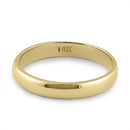 Solid 14K Yellow Gold 3mm Plain Weddig Band