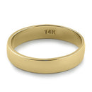 Solid 14K Yellow Gold 4mm Classic Wedding Band