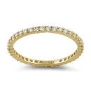 Solid 14K Yellow Gold Eternity CZ Ring