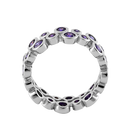 Sterling Silver Eternity Bubbles Dark Violet CZ Ring