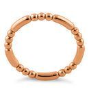 Rose Gold Plated Stackable Bead and Bar Ring