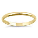 Solid 14K Yellow Gold 2mm Wedding Band