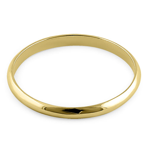 Solid 14K Yellow Gold 2mm Wedding Band