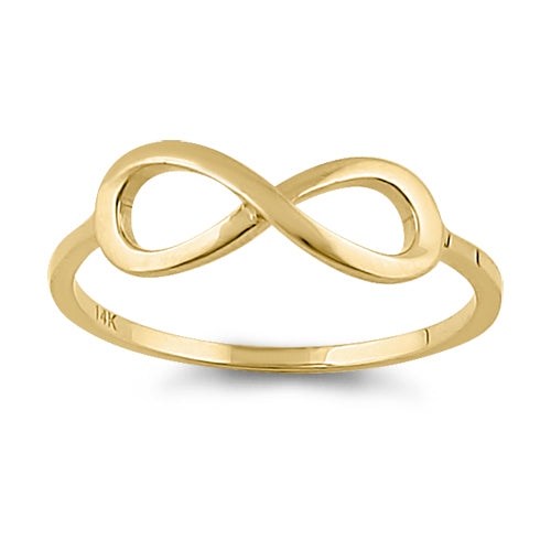 Solid 14K Yellow Gold Infinity Ring