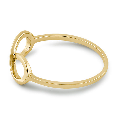 Solid 14K Yellow Gold Infinity Ring