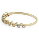 Solid 14K Yellow Gold Thin Classic Round Clear CZ Ring