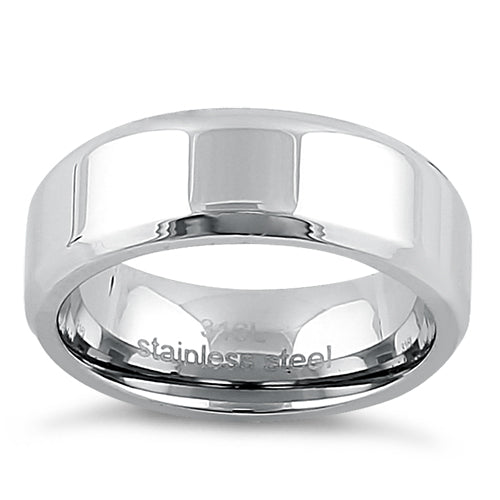 Stainless Steel 7mm High Polish Band Ring